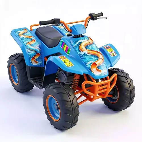 Stylized 3D Water Park Slide ATV Model
