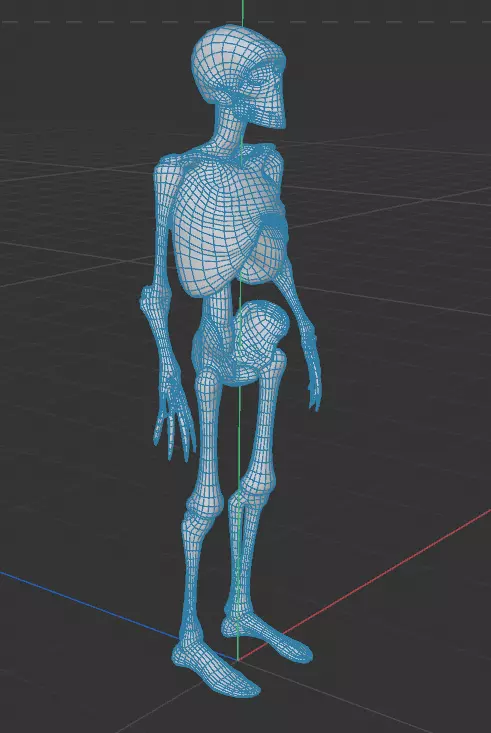 3D Biped Skeleton Model 3D model