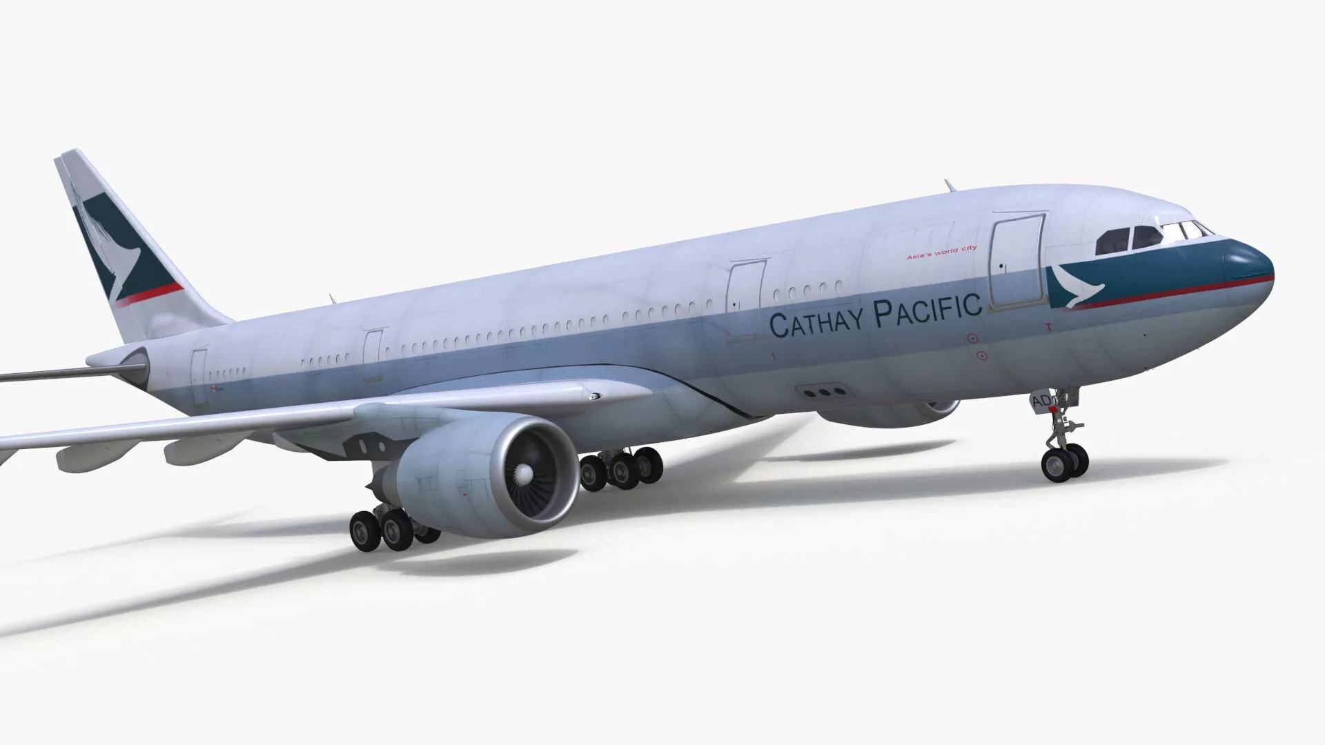 Cathay Pacific Airbus A330 Rigged for Cinema 4D 3D model