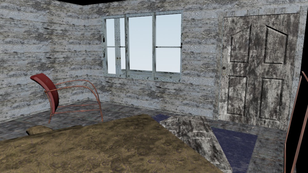 old beach house Low-poly 3D model_4