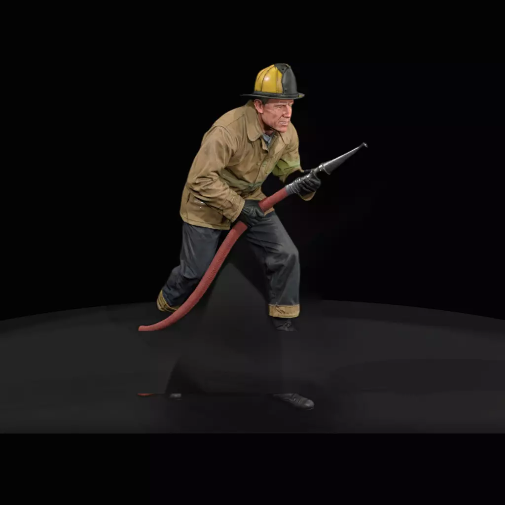 1950s Fireman with Hose 3D print model