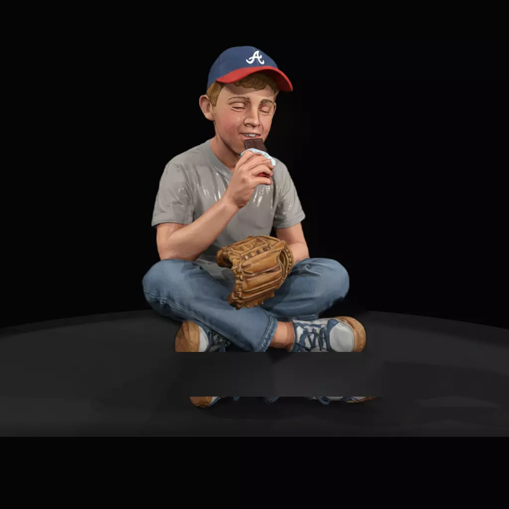 Boy with Ice Cream 1950s 3D print model