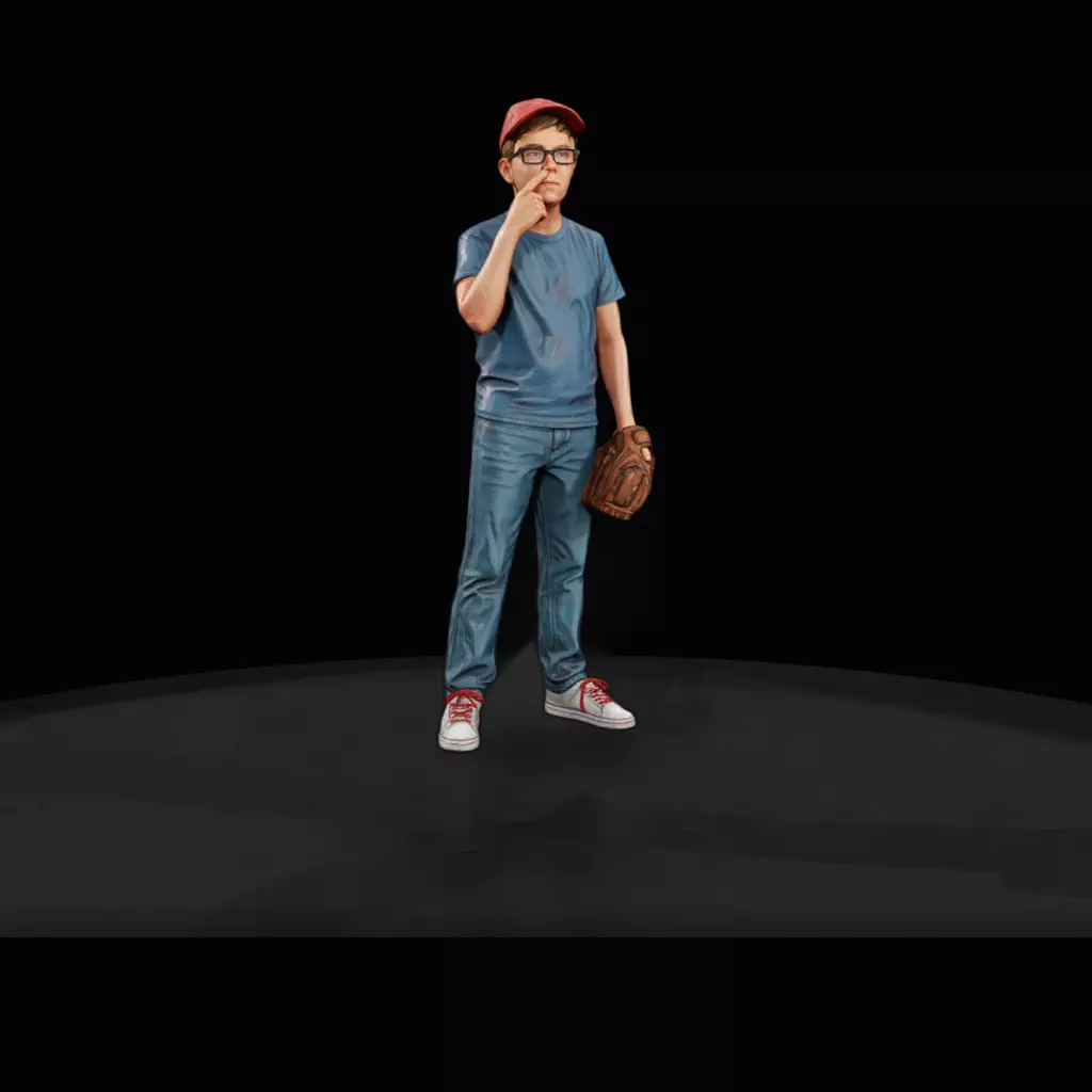 Baseball Picking Nose 1950s 3D print model