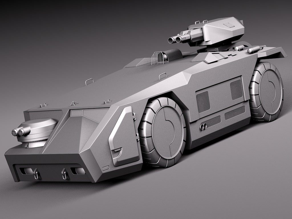 M577 Armored Personel Carrier APC 3D model_8