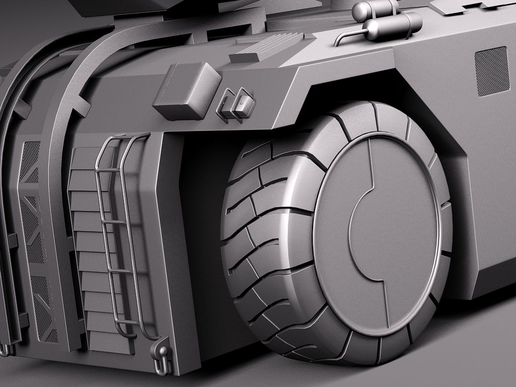 M577 Armored Personel Carrier APC 3D model_10