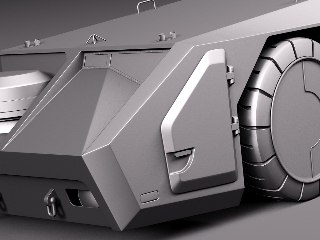 M577 Armored Personel Carrier APC 3D model_9