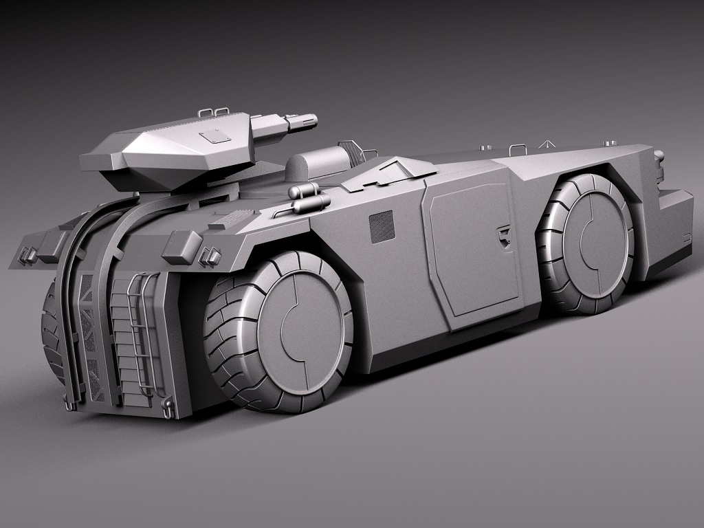 M577 Armored Personel Carrier APC 3D model_11