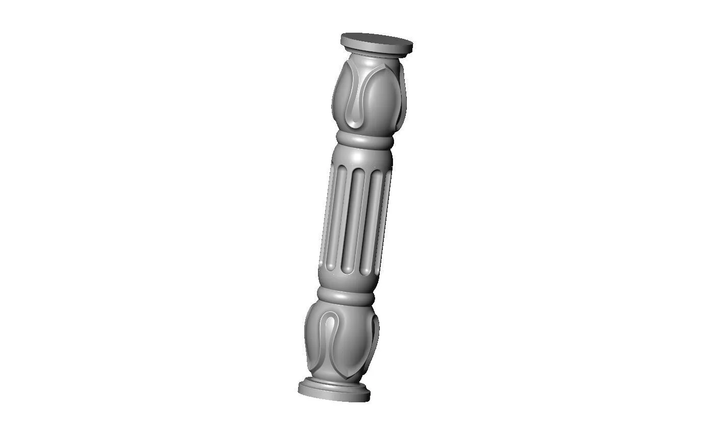 Fluted egg flower column pillar relief 3D print model 3D print model