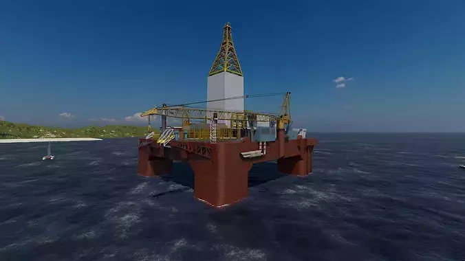 Oil Rig Platform-Complex and Oil Gas Rig