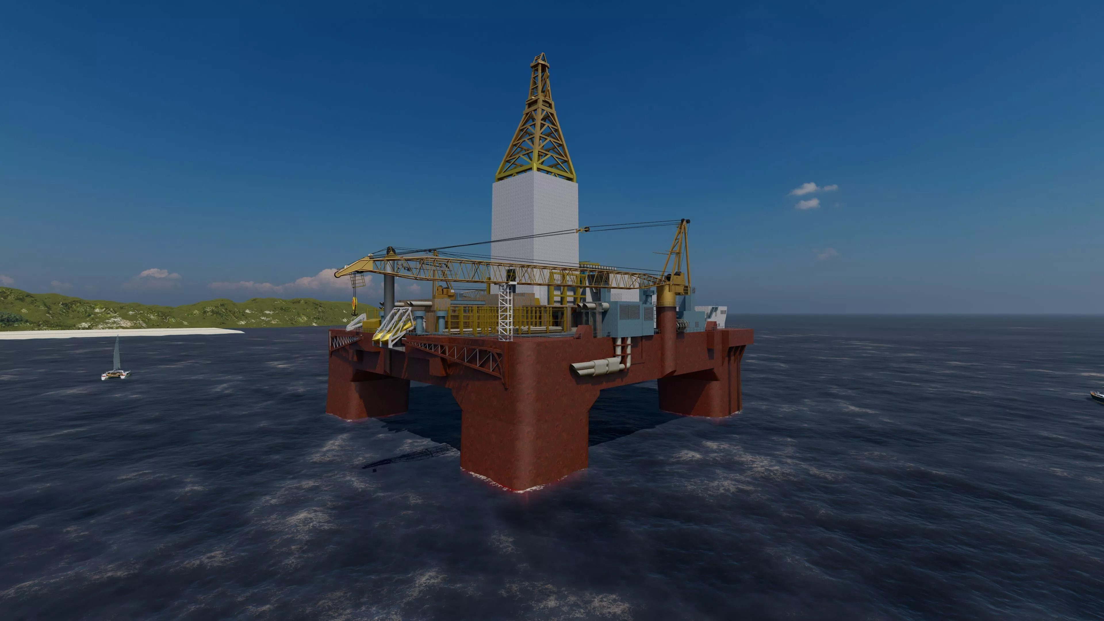 Oil Rig Platform-Complex and Oil Gas Rig 3D model