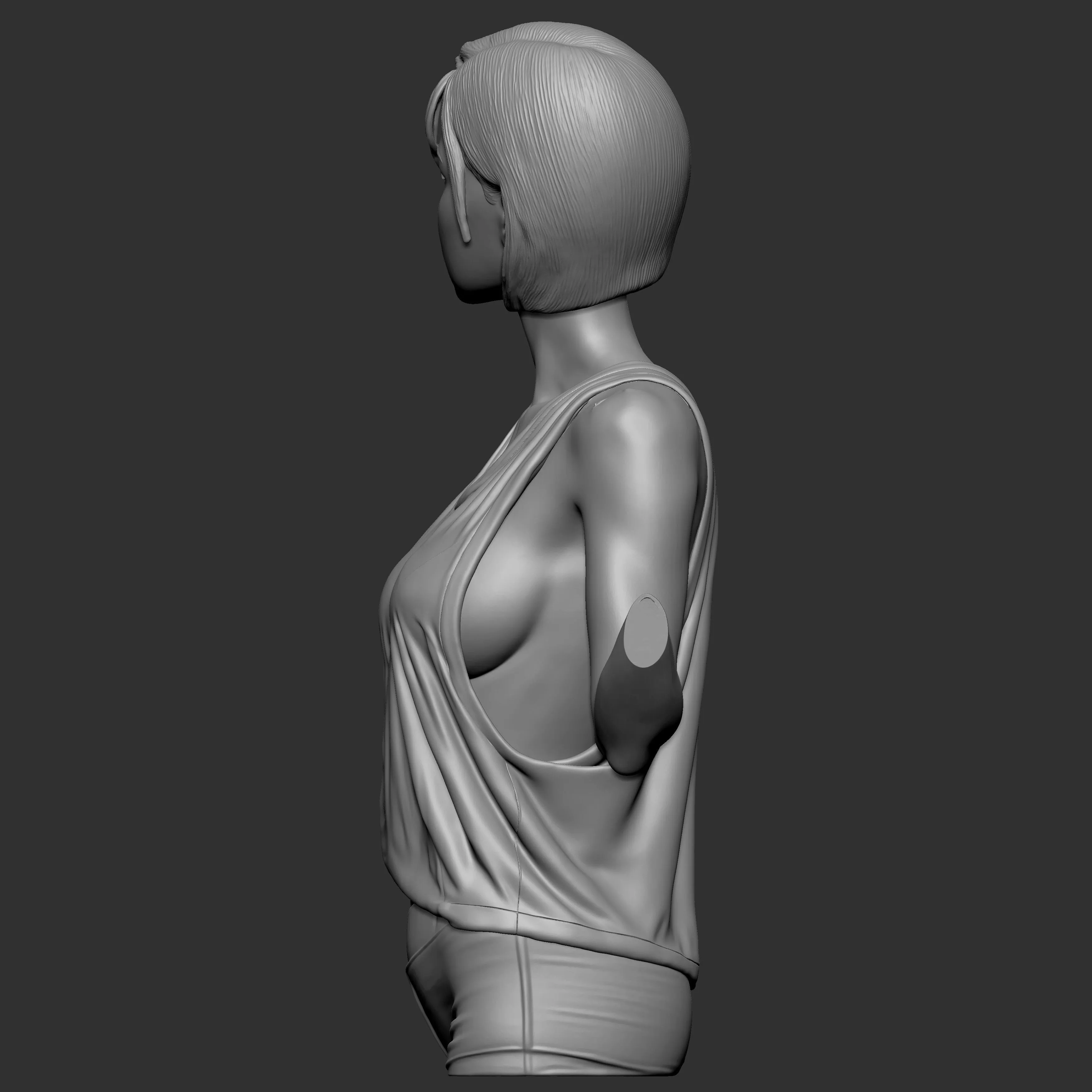 a female figure 3D print model