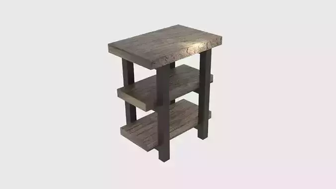 Pomona End Table Natural 3D model