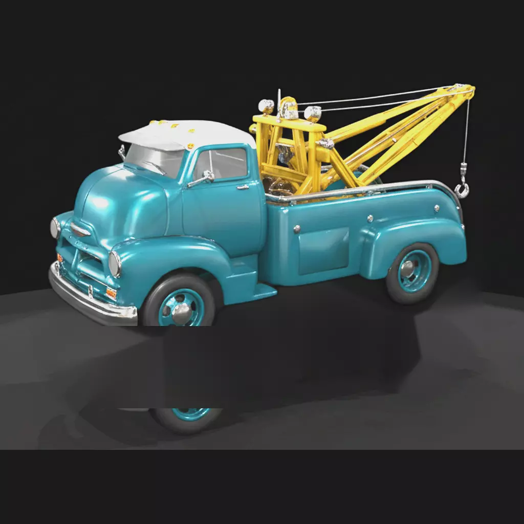 1-87 HO 1954 COE Wrecker 1950s Printable STL 3D print model