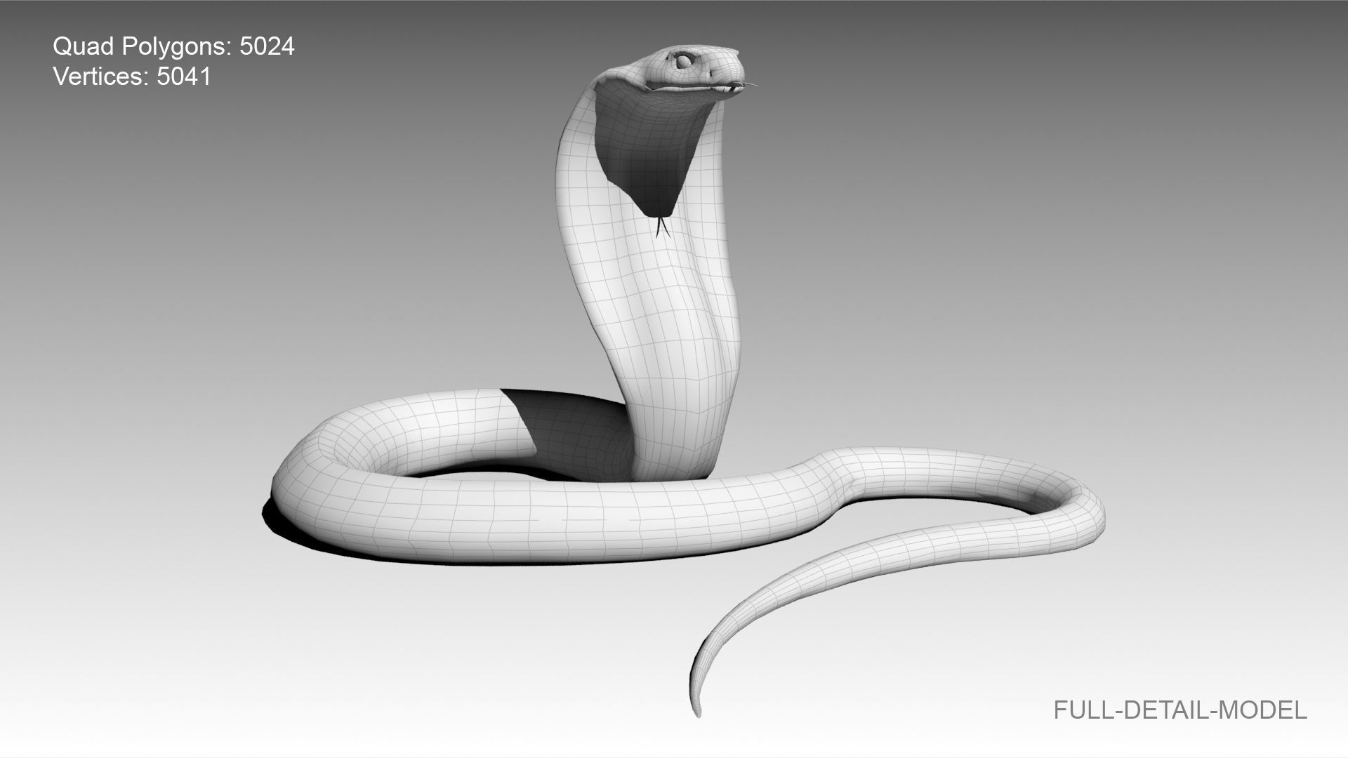 Cobra Animated Low-poly 3D model_7