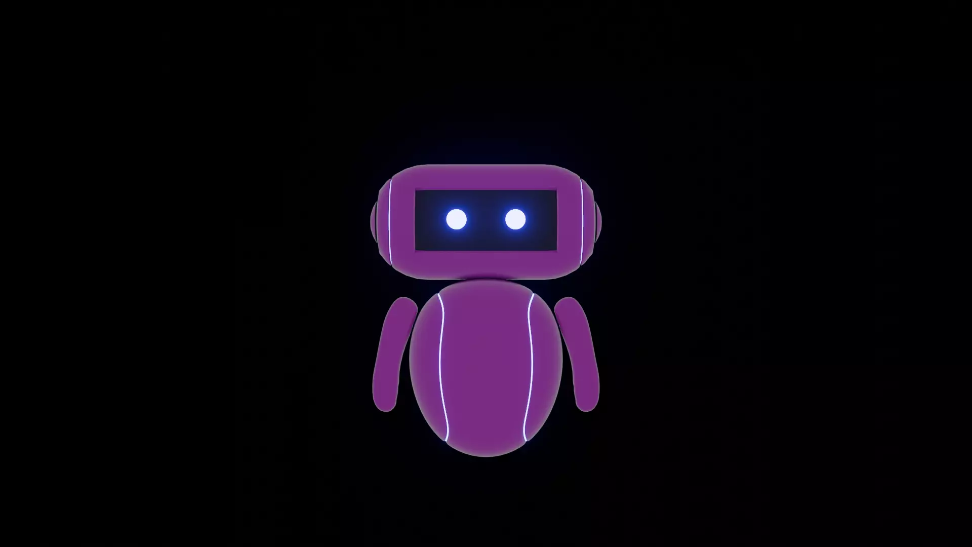 CAPSOLE HEAD FRIENDLY CUTE ROBOT Low-poly 3D model