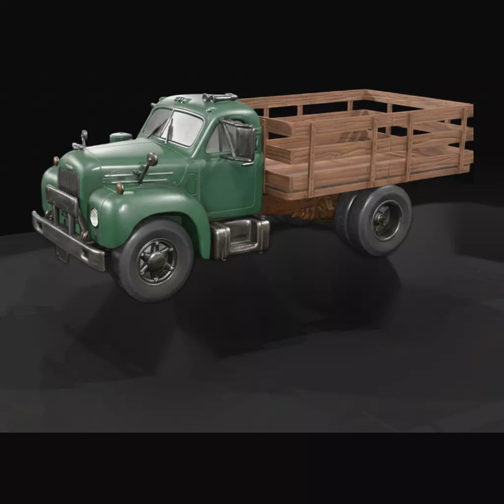 1955 Mack Stake Side 1950s 3D print model