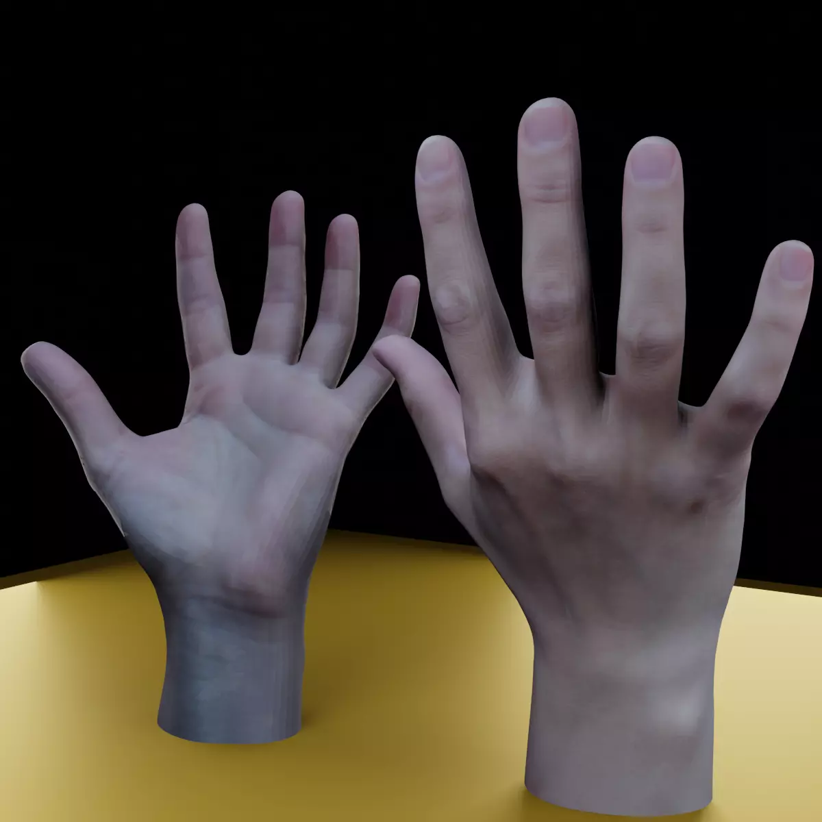 Realistic Female Hands - Fully Textured Photorealistic 3D Model 3D print model
