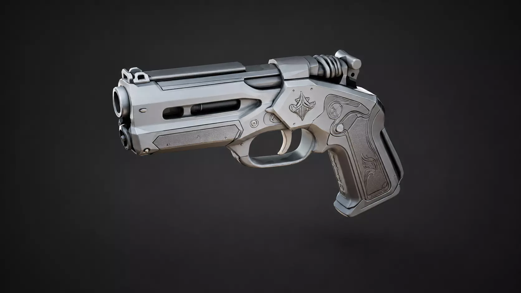 Game Ready Pistol Optimized 3D Asset 3D model