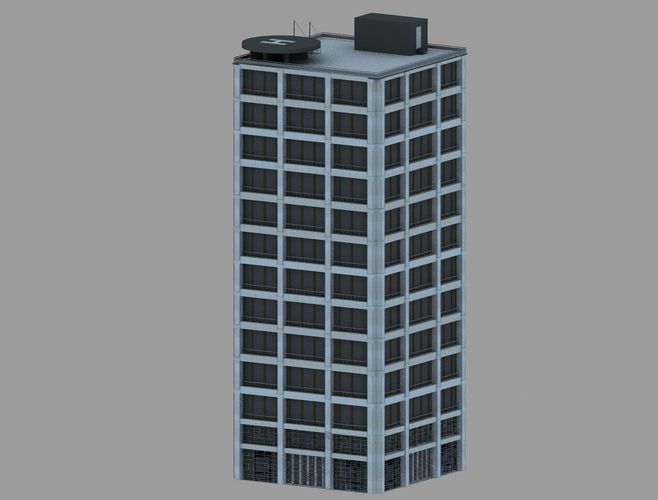 Modern office building 3D model