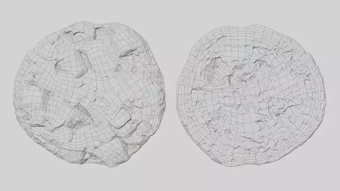 Chocolate Chunk Cookies Photogrammetry 3D Scan Low-poly 3D model 5