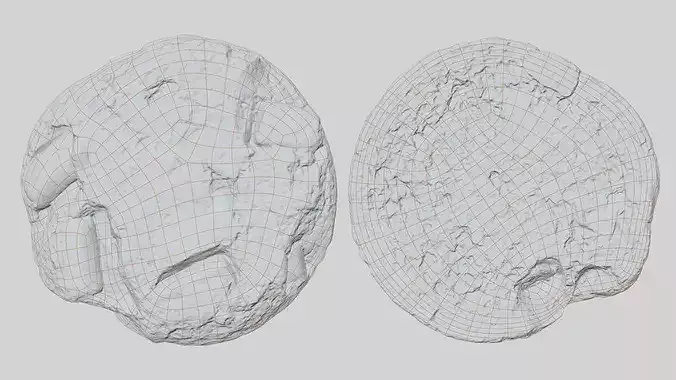 Chocolate Chunk Cookies Photogrammetry 3D Scan Low-poly 3D model 7