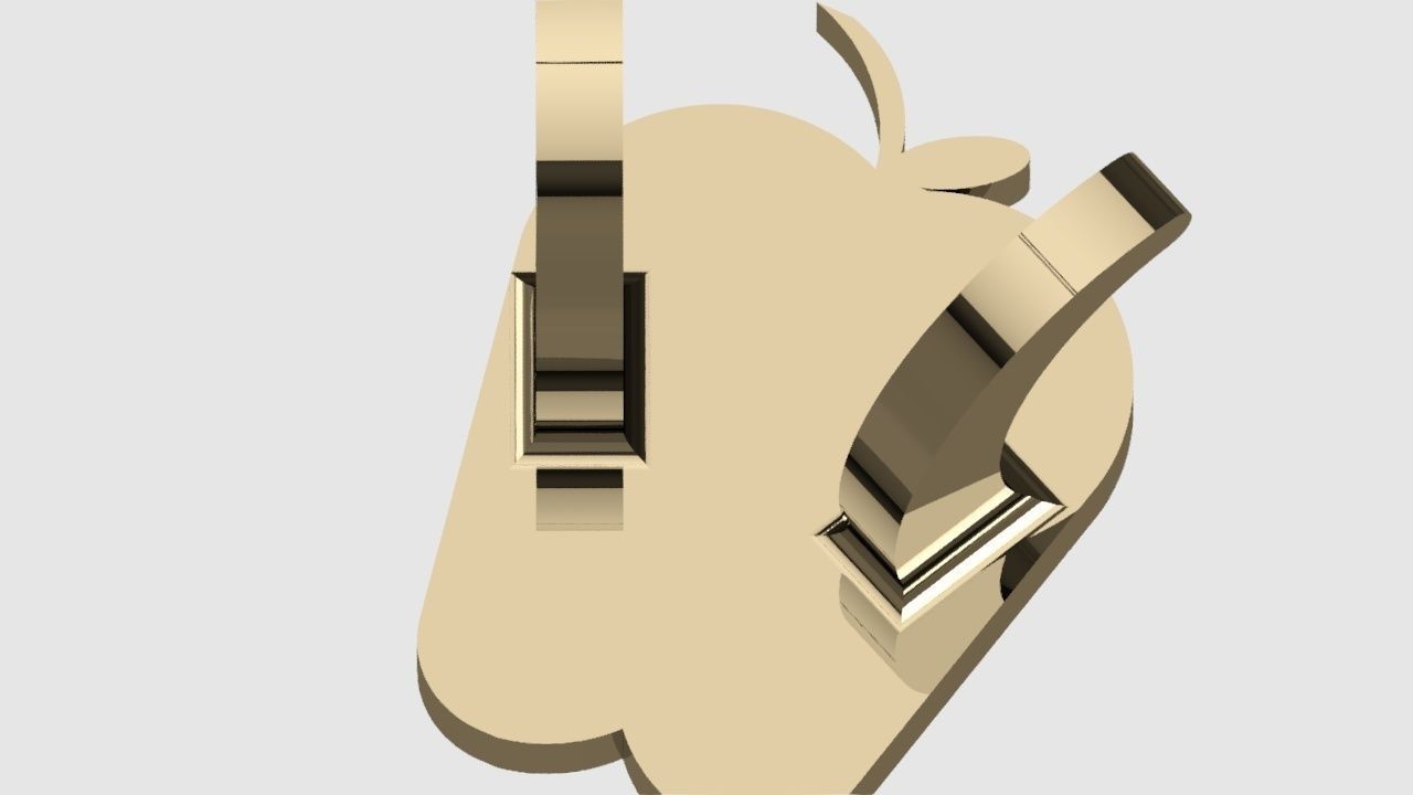 Double Apple Kitchen Hanger 3D print model_1