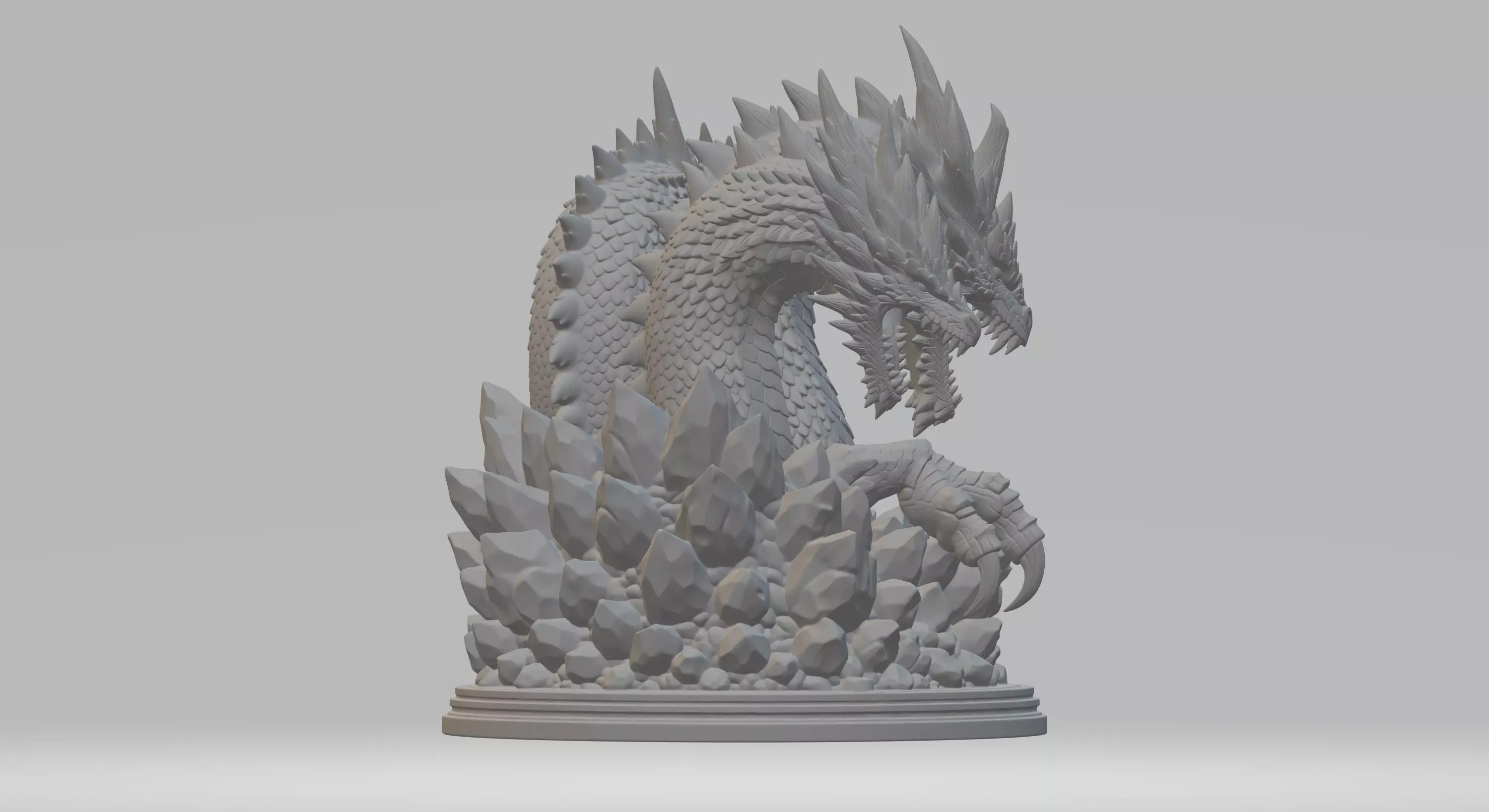 Tri Elemental Hydra Dragon Wrath of the Elements 3D print model