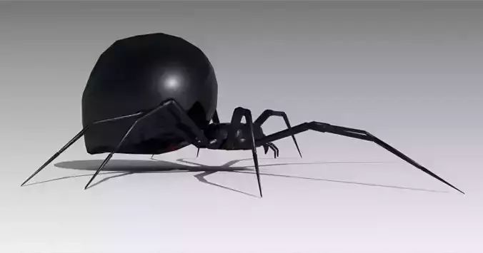 Black widow Low-poly 3D model