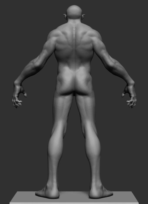 ZCreature naked man 3D model_4