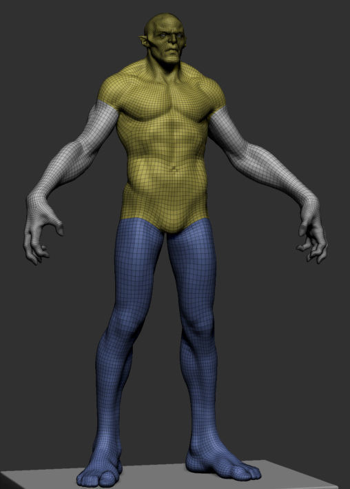ZCreature naked man 3D model_6