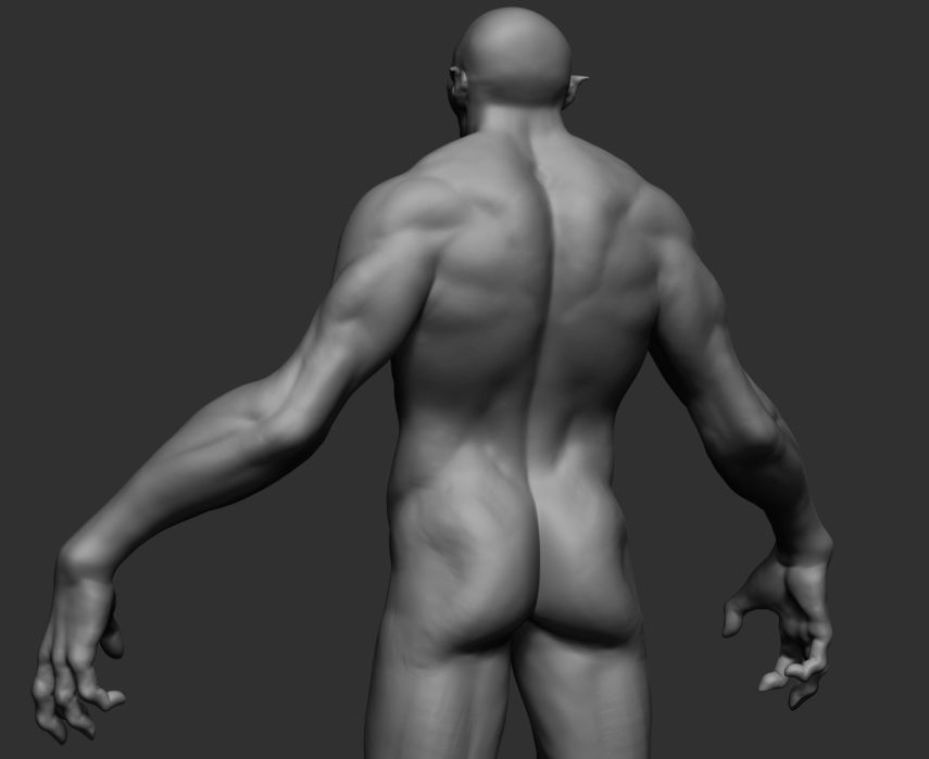ZCreature naked man 3D model_1