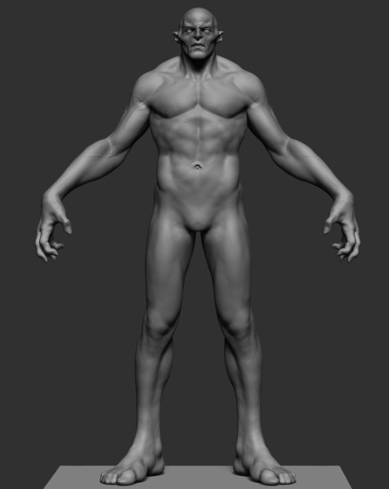 ZCreature naked man 3D model_2