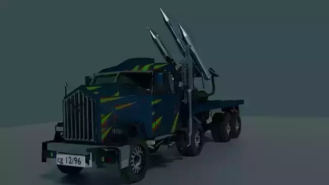 Truck with missiles