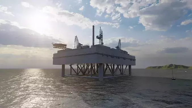 Oil Rig Platform-Complex and Oil Gas Rig