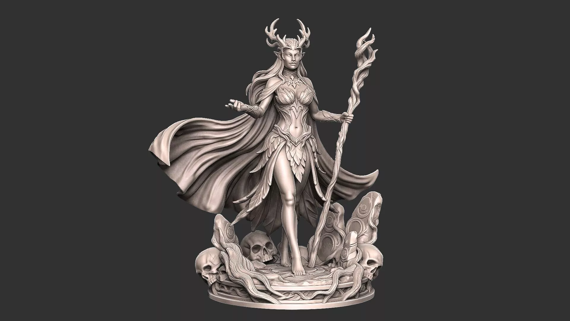 Elaria Veilroot - Elf Spiritwalker Druid 3D print model