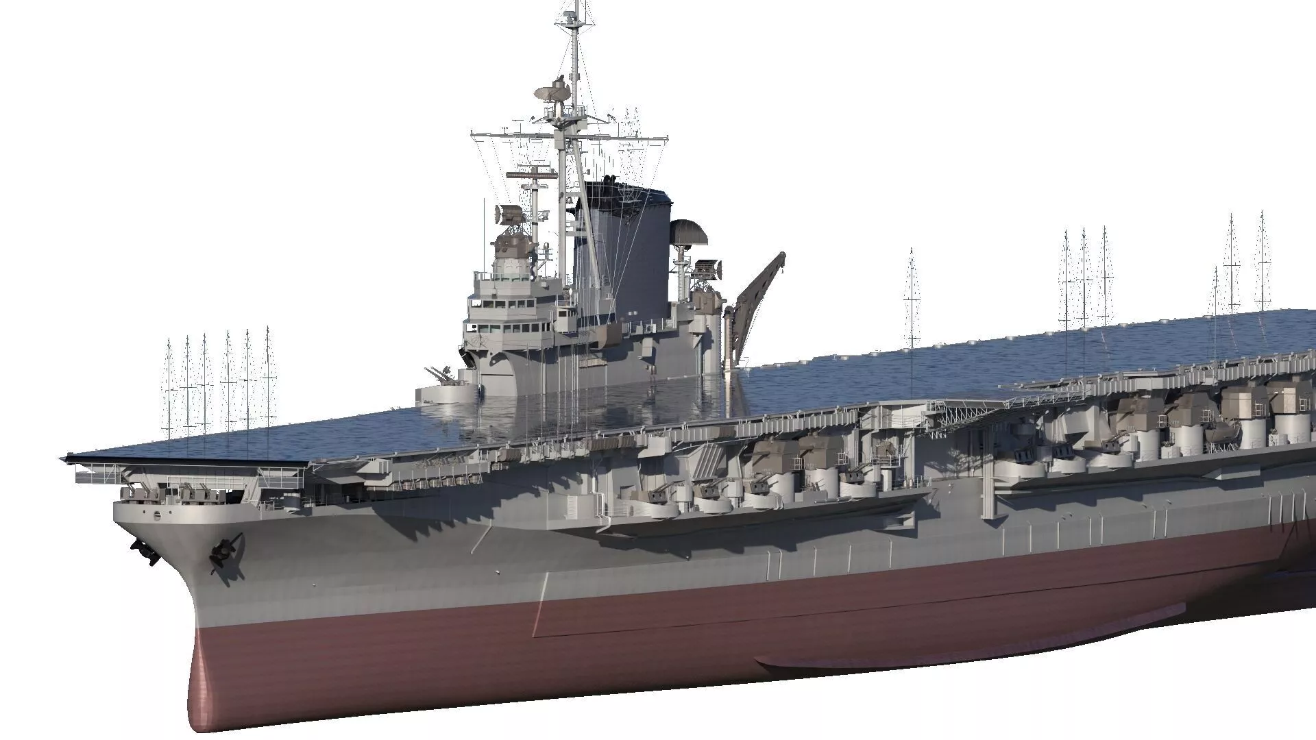 US NAVY WW2 MIDWAY CLASS AIRCRAFT CARRIER 3D model