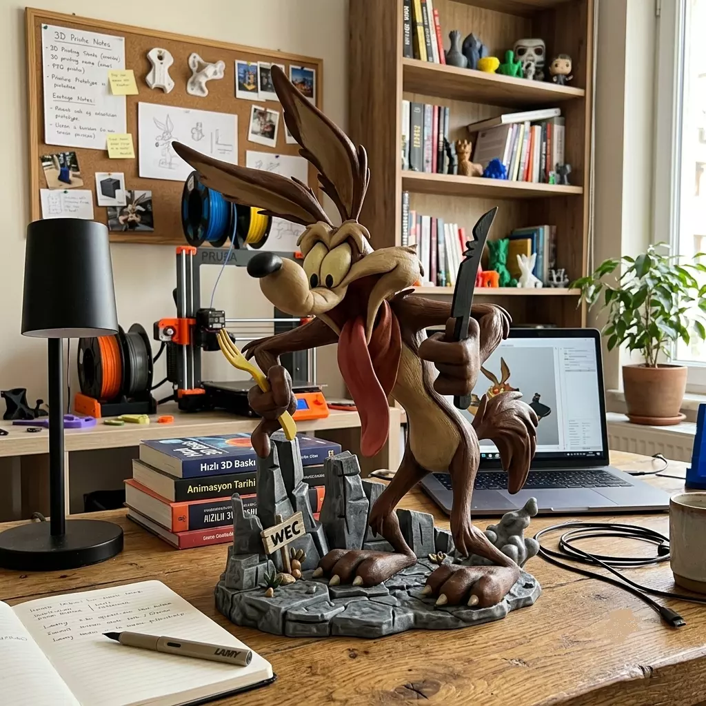 Wile E Coyote 3D Print STL File-Cartoon Character Collectible 3D print model