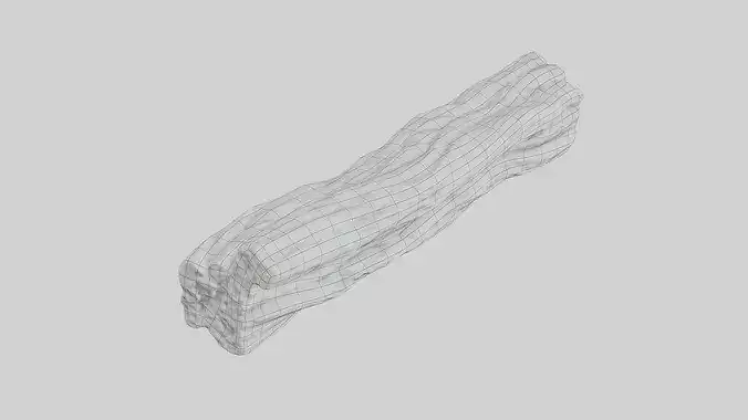 Flaked Chocolate Bar Ripped Crunchy Stick Candy 3D Scan Low-poly 3D model 3