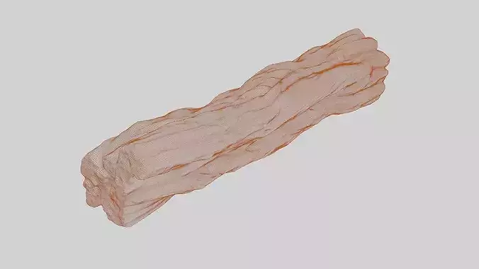 Flaked Chocolate Bar Ripped Crunchy Stick Candy 3D Scan Low-poly 3D model 5