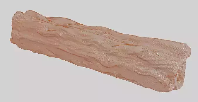 Flaked Chocolate Bar Ripped Crunchy Stick Candy 3D Scan Low-poly 3D model 6