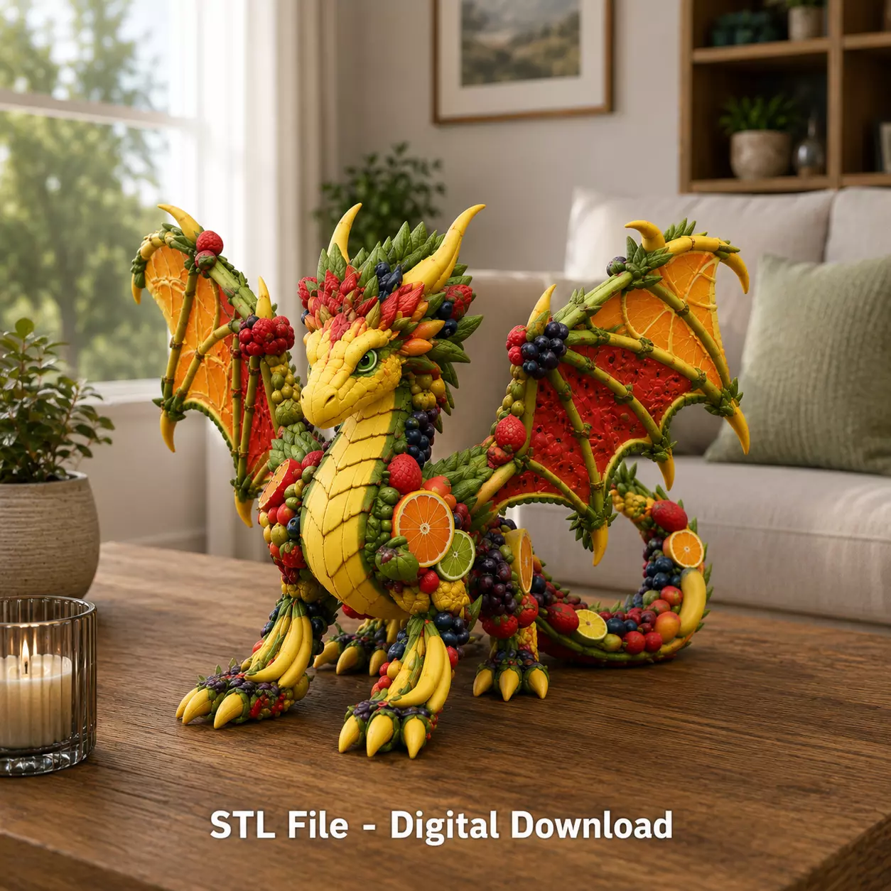 Fruit Harvest Dragon STL File for 3D Print 3D print model