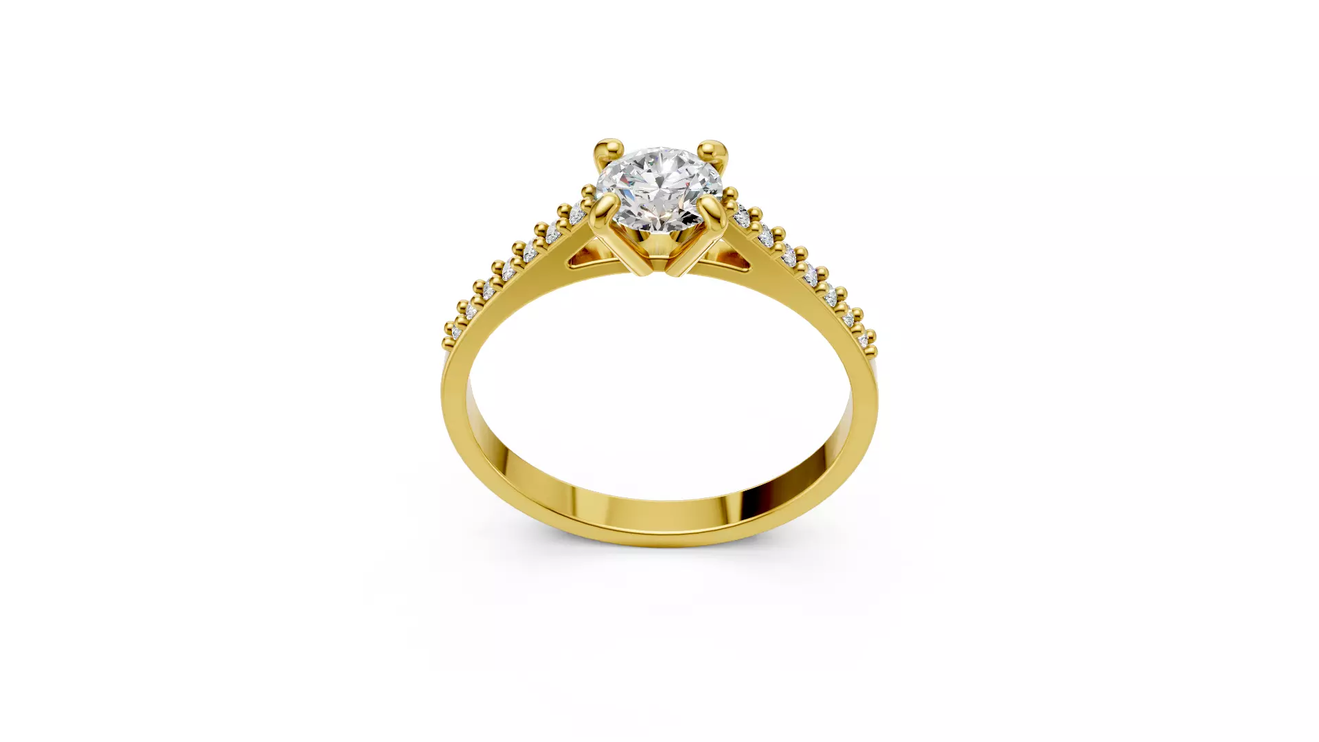 PRINTABLE DIAMOND ENGAGEMENT RING 3D print model