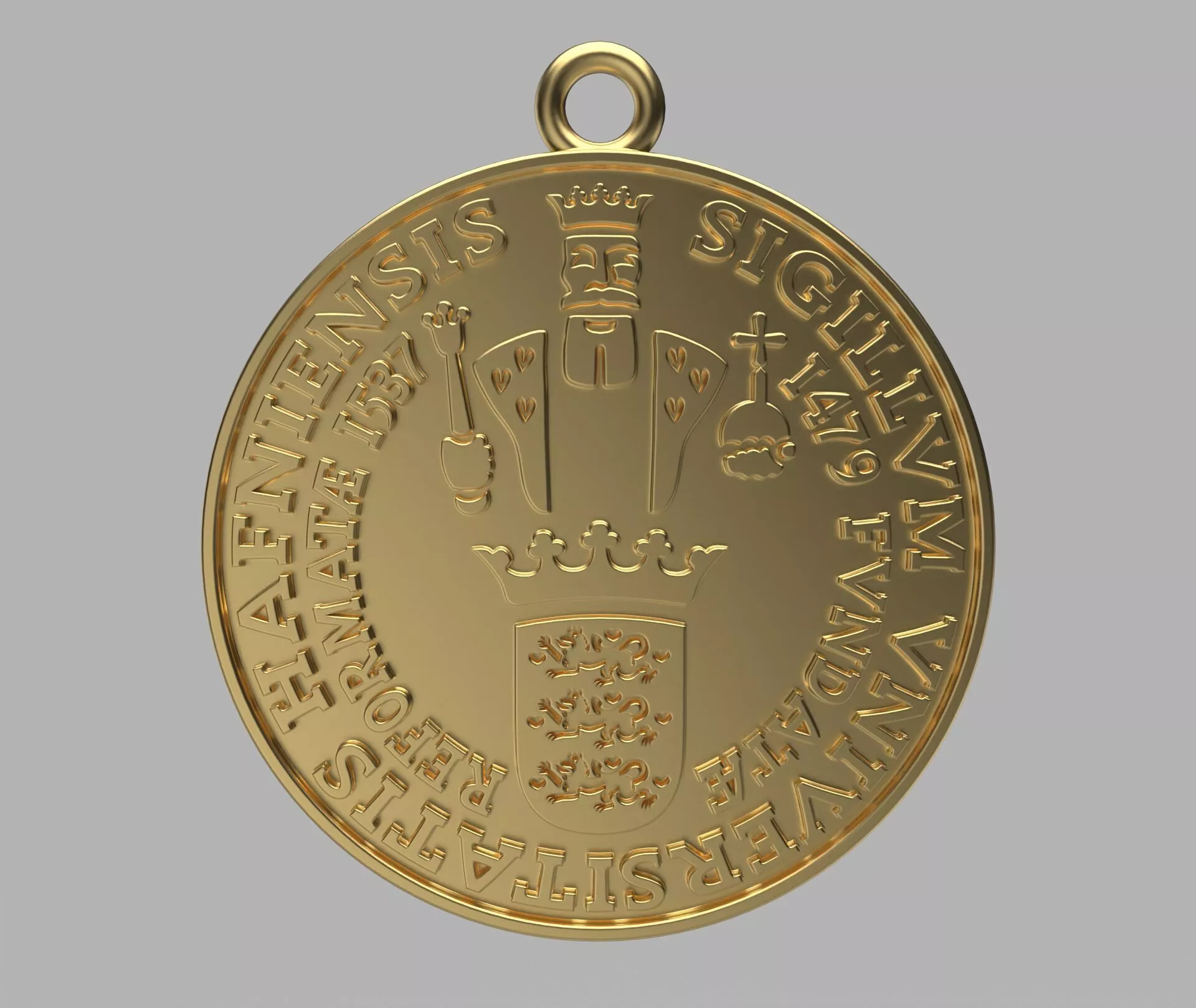 Dije Universidad de Copenhague-University of Copenhagen necklace 3D print model