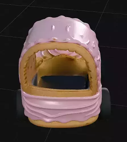 Stylized Sweet Dessert Car 3D Model Low-poly 3D model 4