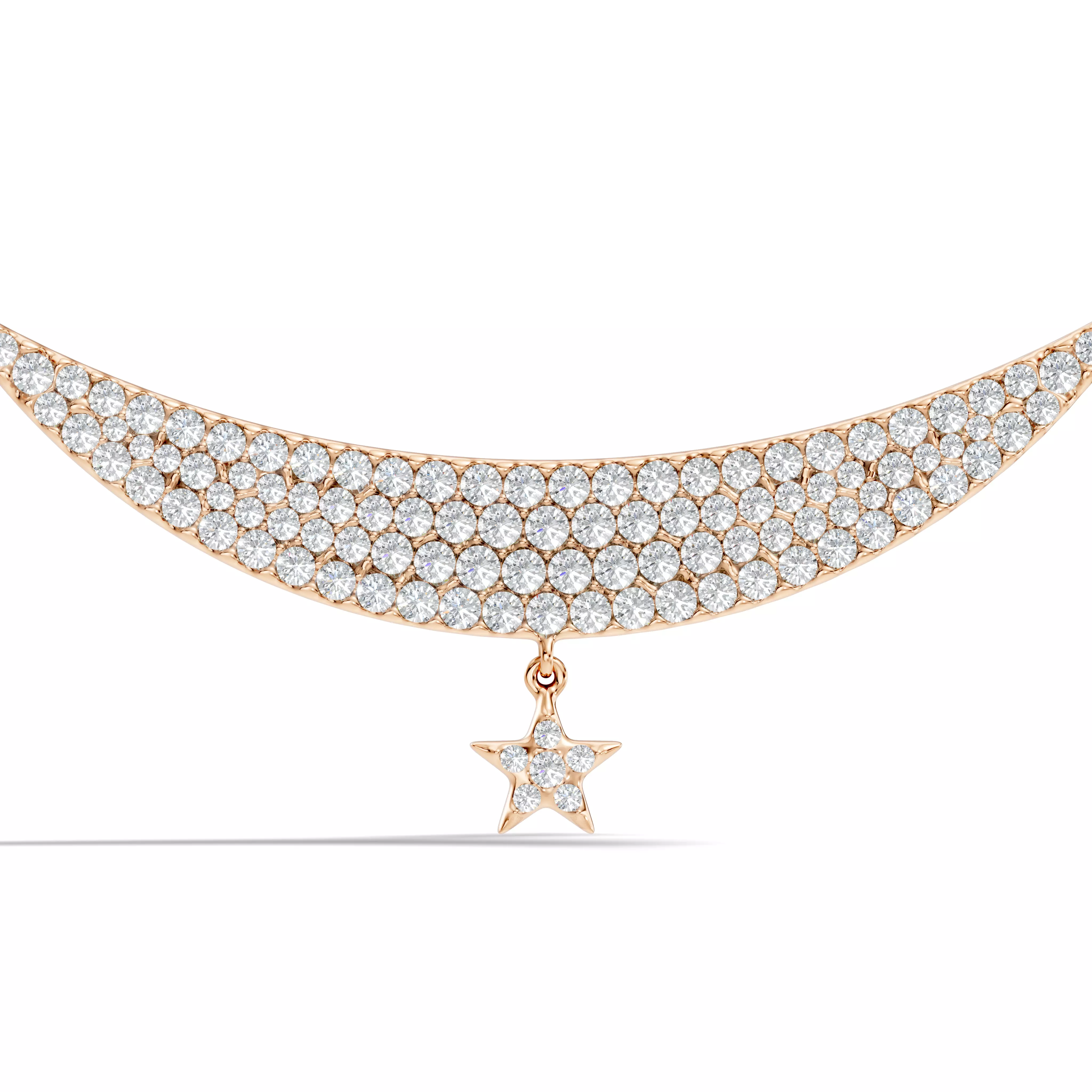 Star Diamond Pendant Necklace 3D print model
