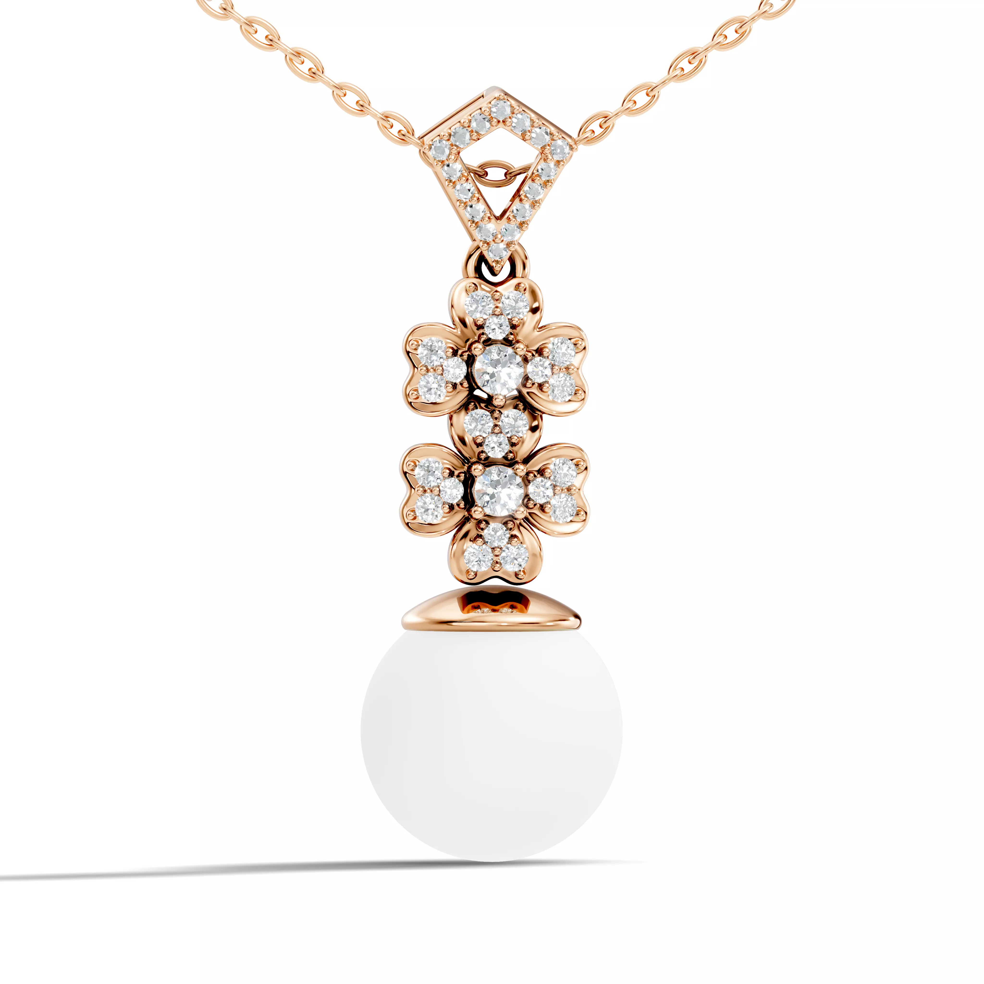 Pearl Diamond Pendant 3D print model