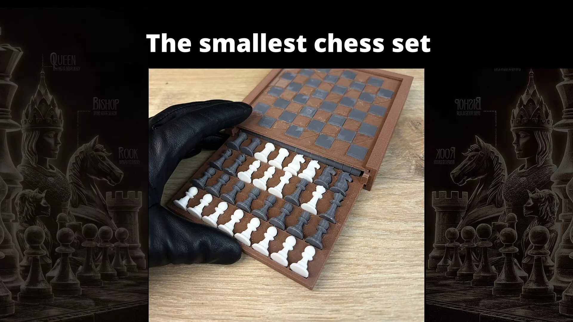 Foldable Travel Chess Set Free 3D print model