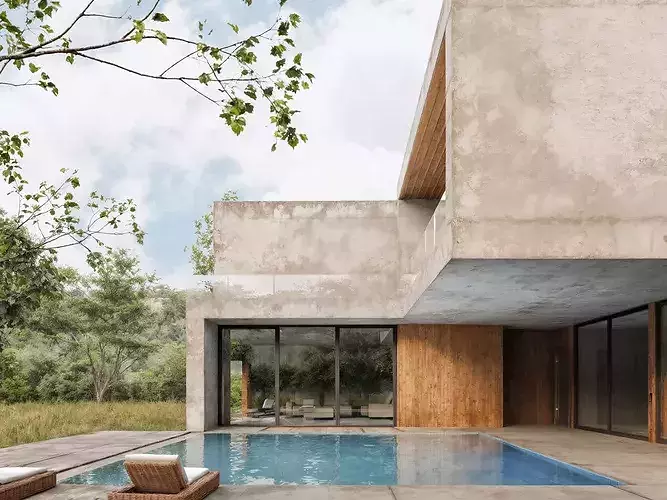 Photorealistic Modern Villa Exteriors Pack 4