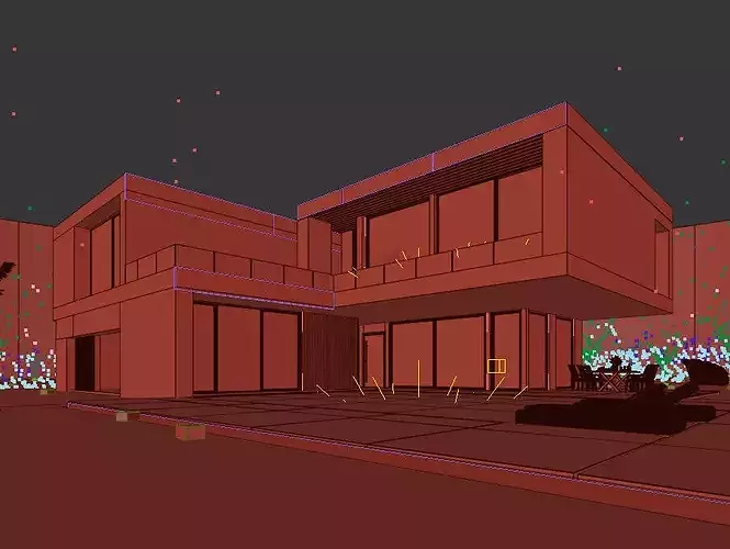 Photorealistic Modern Villa Exteriors Pack 7
