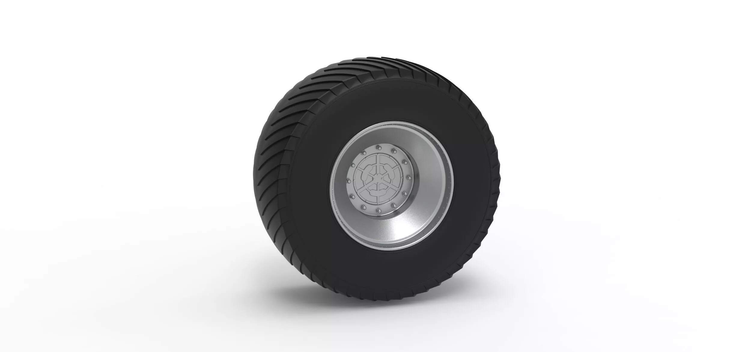 Rear wheel from Pulling tractor 3 Scale 1 to 25 3D print model